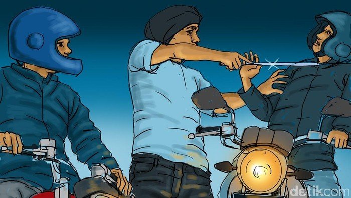 Komplotan Begal Sasar Ojol di Tangerang, Kalungkan Parang ke Leher Korban: Kasus Menakutkan di Kota Ini!