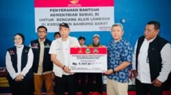 Wamensos Salurkan Santunan Duka Korban Longsor Cisarua, Solidaritas Masyarakat Berbunga