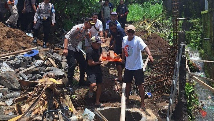 **Tragedi Longsor di Gianyar: 1 Pekerja Tewas, 2 Lainnya Terluka, Proyek Kembali Dihentikan**