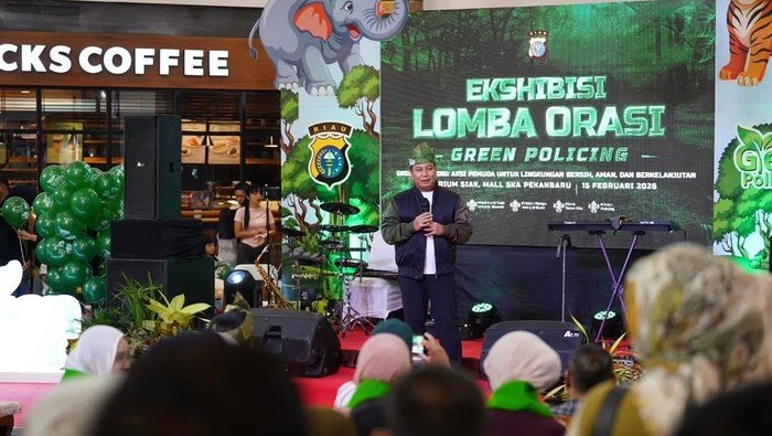 **Pelajar dan Mahasiswa Riau Teriak Banteng untuk Lingkungan dengan Orasi Green Policing**